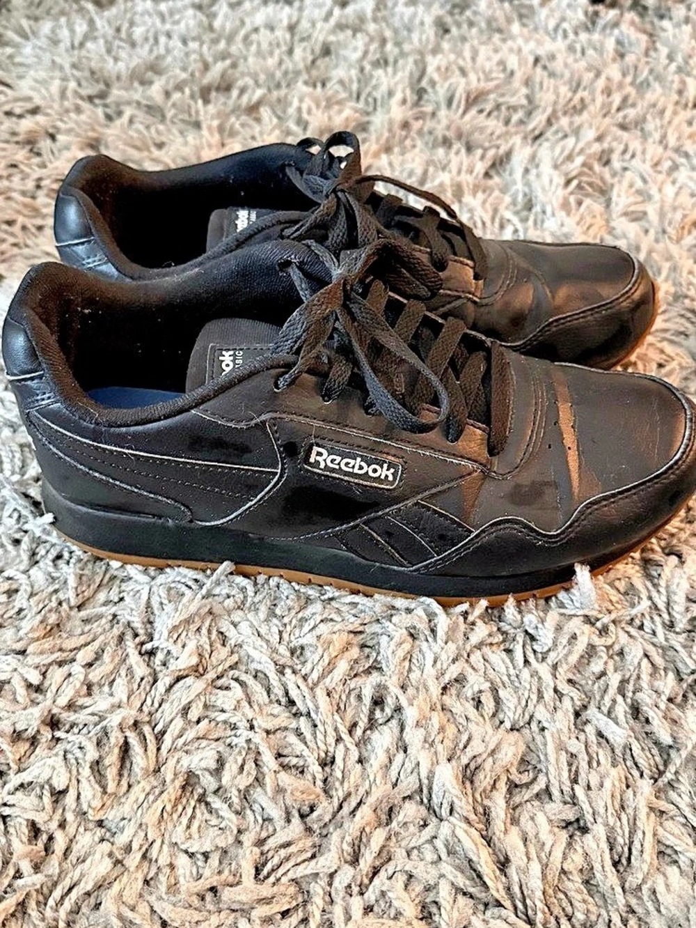 Reebok Classic Leather Black Gum Sneakers